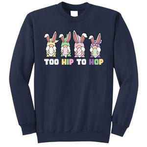 Too Hip To Hop Easter Eggs Gnome Sweatshirt