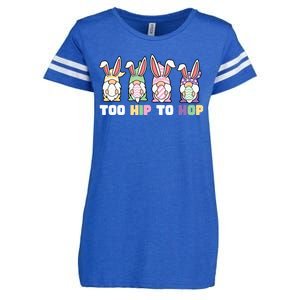 Too Hip To Hop Easter Eggs Gnome Enza Ladies Jersey Football T-Shirt