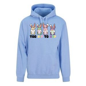 Too Hip To Hop Easter Eggs Gnome Unisex Surf Hoodie