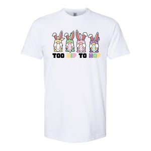 Too Hip To Hop Easter Eggs Gnome Softstyle CVC T-Shirt