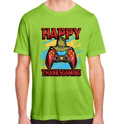 Thanksgiving Happy Thanksgaming Holiday Gamer Controller Gift Adult ChromaSoft Performance T-Shirt