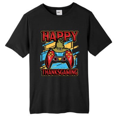 Thanksgiving Happy Thanksgaming Holiday Gamer Controller Gift Tall Fusion ChromaSoft Performance T-Shirt