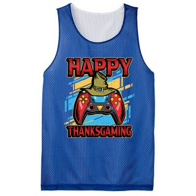 Thanksgiving Happy Thanksgaming Holiday Gamer Controller Gift Mesh Reversible Basketball Jersey Tank