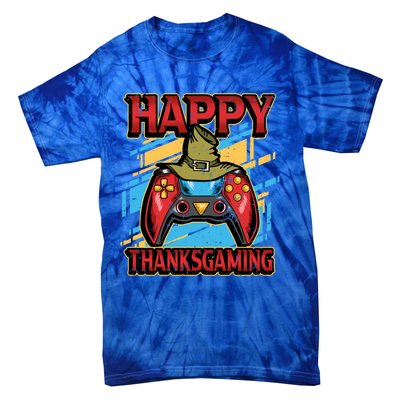 Thanksgiving Happy Thanksgaming Holiday Gamer Controller Gift Tie-Dye T-Shirt