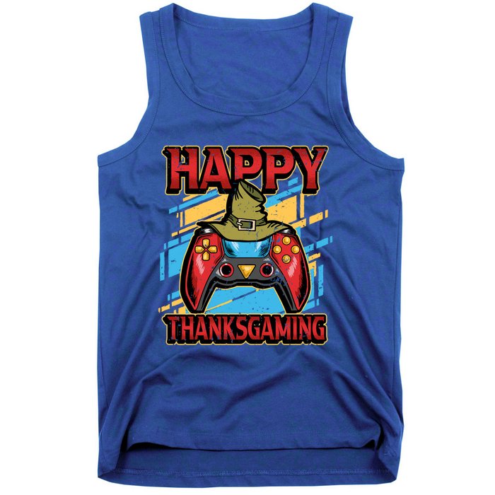 Thanksgiving Happy Thanksgaming Holiday Gamer Controller Gift Tank Top