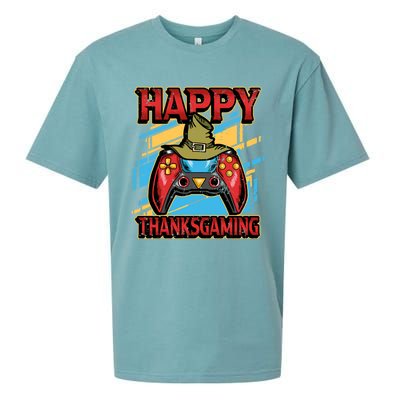 Thanksgiving Happy Thanksgaming Holiday Gamer Controller Gift Sueded Cloud Jersey T-Shirt