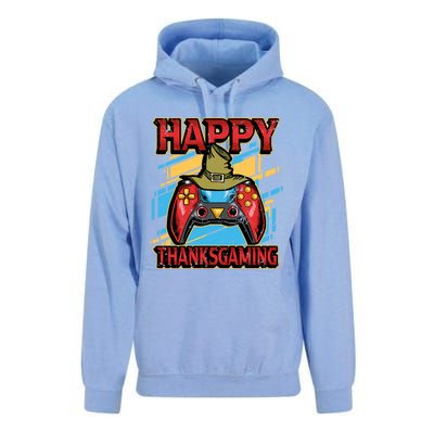 Thanksgiving Happy Thanksgaming Holiday Gamer Controller Gift Unisex Surf Hoodie