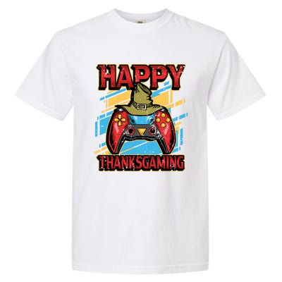 Thanksgiving Happy Thanksgaming Holiday Gamer Controller Gift Garment-Dyed Heavyweight T-Shirt