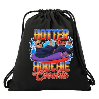 Trump Hotter Than A Hoochie Coochie Funny Drawstring Bag