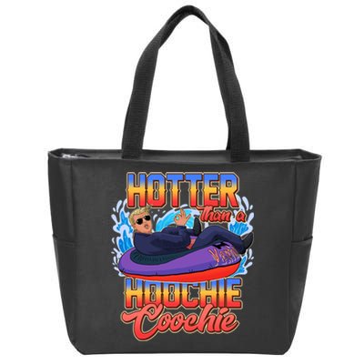 Trump Hotter Than A Hoochie Coochie Funny Zip Tote Bag