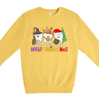 Th Halloween Thanksgiving Christmas Dental Squad Gift Premium Crewneck Sweatshirt