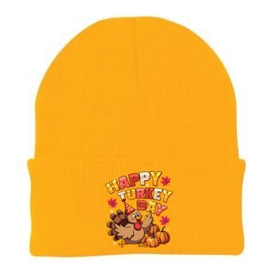 Thanksgiving Happy Turkey Day Fall Autumn Distressed Great Gift Knit Cap Winter Beanie