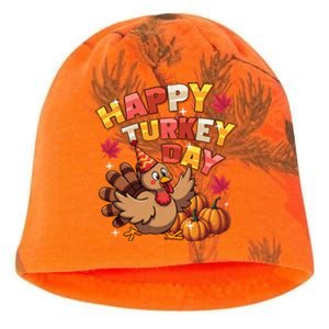 Thanksgiving Happy Turkey Day Fall Autumn Distressed Great Gift Kati - Camo Knit Beanie