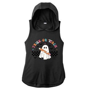 Teacher Halloween Trick Or Teach Ladies PosiCharge Tri-Blend Wicking Draft Hoodie Tank