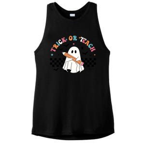 Teacher Halloween Trick Or Teach Ladies PosiCharge Tri-Blend Wicking Tank