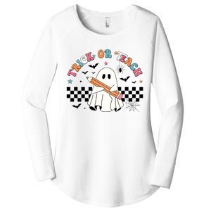 Teacher Halloween Trick Or Teach Women's Perfect Tri Tunic Long Sleeve Shirt