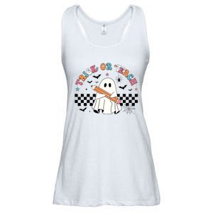 Teacher Halloween Trick Or Teach Ladies Essential Flowy Tank