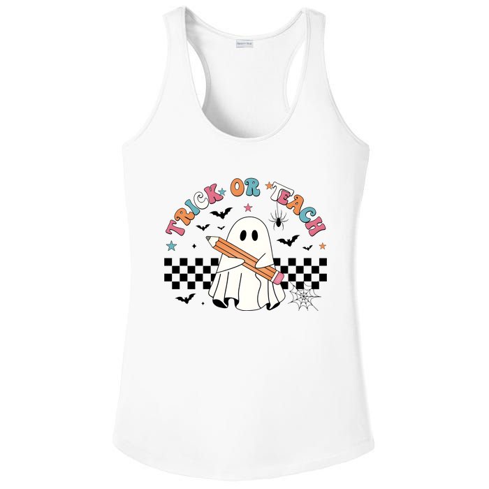 Teacher Halloween Trick Or Teach Ladies PosiCharge Competitor Racerback Tank