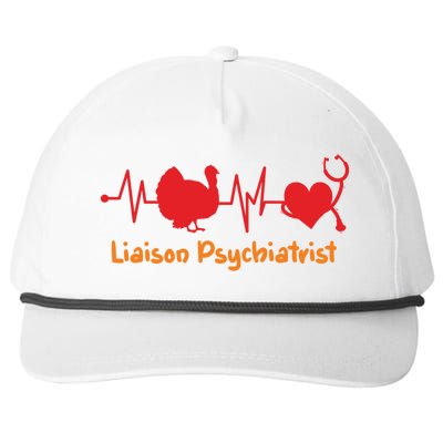 Thanksgiving Heartbeat Turkey Liaison Psychiatrist Doctor Gift Snapback Five-Panel Rope Hat