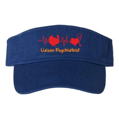 Thanksgiving Heartbeat Turkey Liaison Psychiatrist Doctor Gift Valucap Bio-Washed Visor