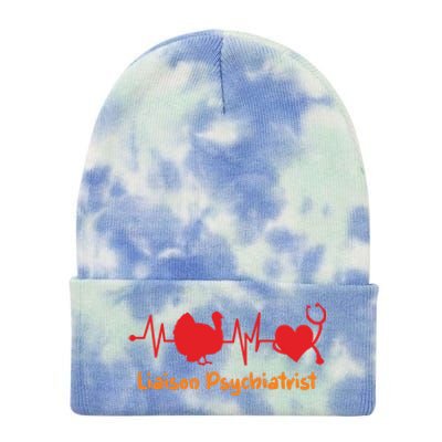 Thanksgiving Heartbeat Turkey Liaison Psychiatrist Doctor Gift Tie Dye 12in Knit Beanie