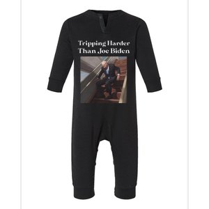 Tripping Harder Than Joe Biden Infant Fleece One Piece