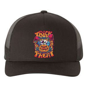 Trippy Halloween Trick Or Treat Yupoong Adult 5-Panel Trucker Hat