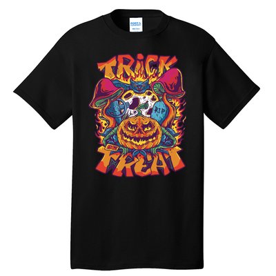 Trippy Halloween Trick Or Treat Tall T-Shirt