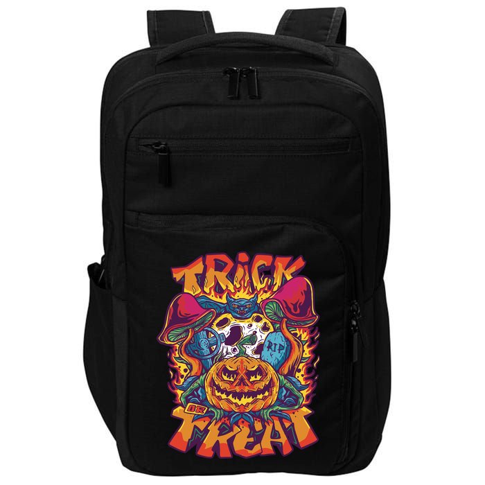 Trippy Halloween Trick Or Treat Impact Tech Backpack