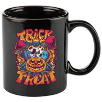 Trippy Halloween Trick Or Treat 11oz C Handle Ceramic Mug