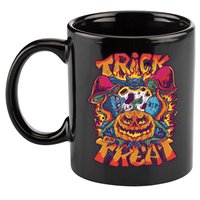 Trippy Halloween Trick Or Treat 11oz C Handle Ceramic Mug