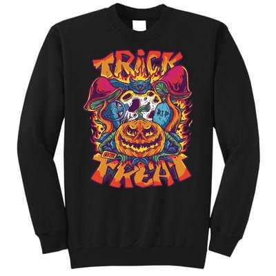 Trippy Halloween Trick Or Treat Tall Sweatshirt