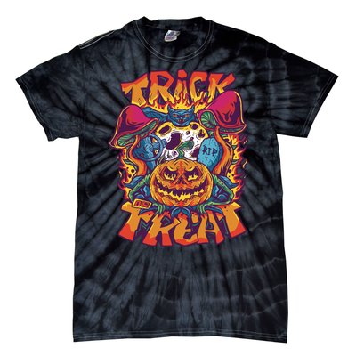 Trippy Halloween Trick Or Treat Tie-Dye T-Shirt