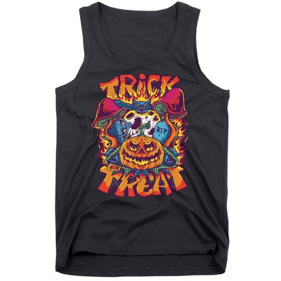 Trippy Halloween Trick Or Treat Tank Top