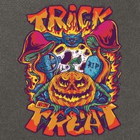 Trippy Halloween Trick Or Treat Cotton Canvas Backpack