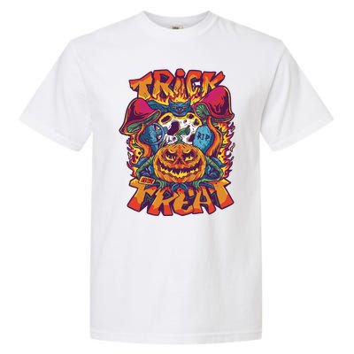 Trippy Halloween Trick Or Treat Garment-Dyed Heavyweight T-Shirt