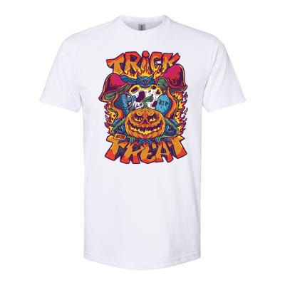 Trippy Halloween Trick Or Treat Softstyle® CVC T-Shirt