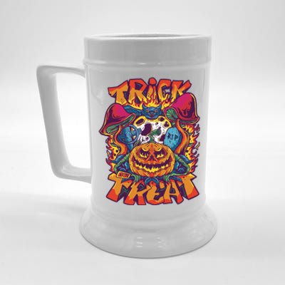 Trippy Halloween Trick Or Treat Beer Stein