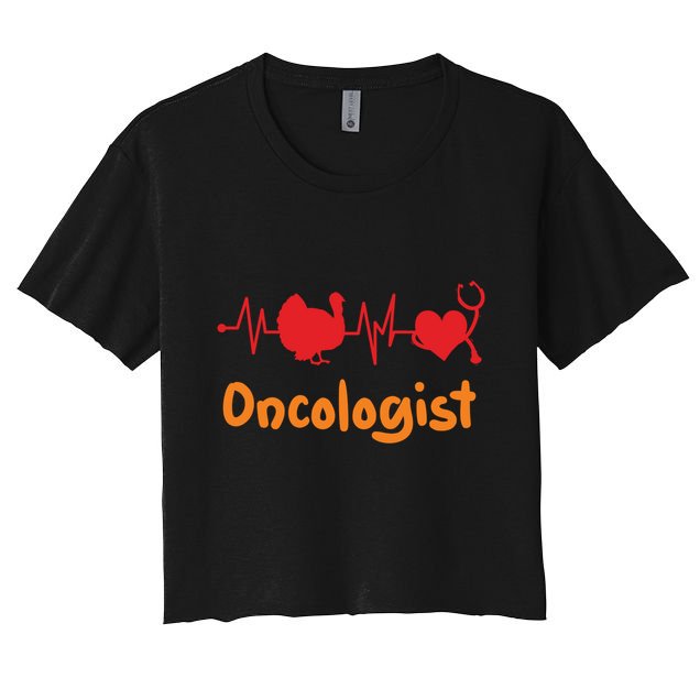 Thanksgiving Heartbeat Turkey Oncologist Doctor Medical Cute Gift Crop Top