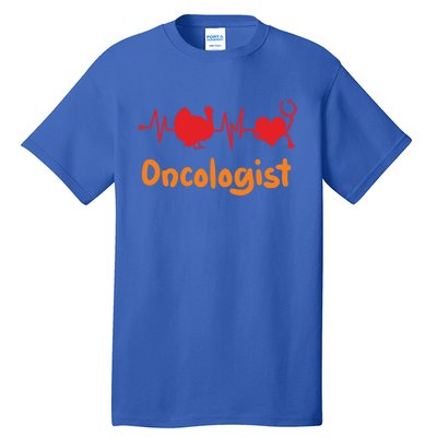 Thanksgiving Heartbeat Turkey Oncologist Doctor Medical Cute Gift Tall T-Shirt