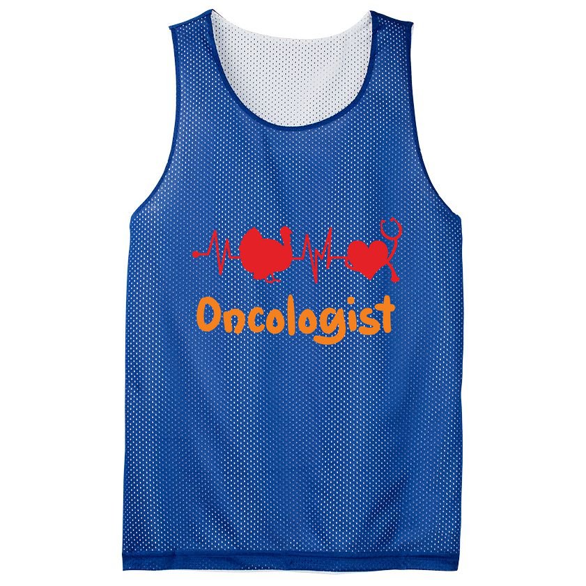 Thanksgiving Heartbeat Turkey Oncologist Doctor Medical Cute Gift Mesh Reversible Basketball Jersey Tank