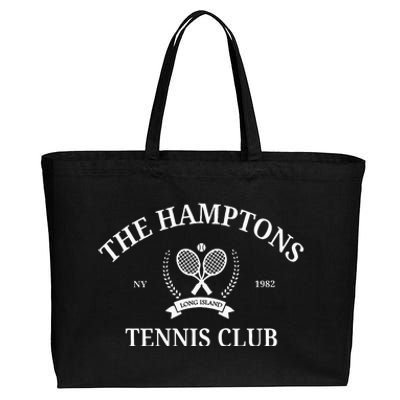 The Hamptons Tennis Club Vintage Style Aesthetic Crewneck Cotton Canvas Jumbo Tote