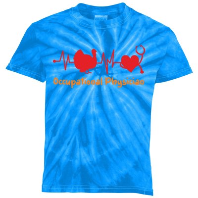 Thanksgiving Heartbeat Turkey Ophthalmologist Doctor Medical Great Gift Kids Tie-Dye T-Shirt