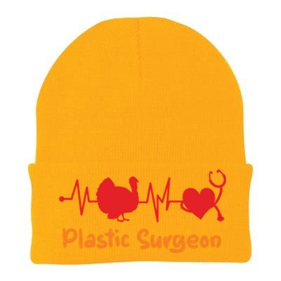 Thanksgiving Heartbeat Turkey Plastic Surgeon Doctor Medical Great Gift Knit Cap Winter Beanie