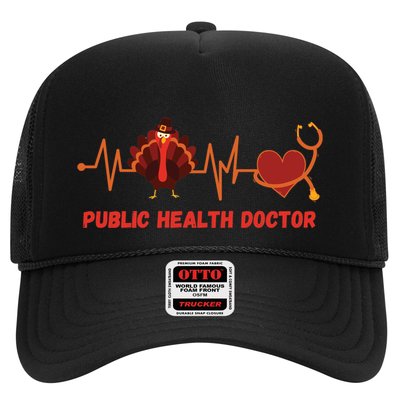 Thanksgiving Heartbeat Turkey Public Health Doctor Funny Gift Trucker Hat