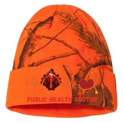 Thanksgiving Heartbeat Turkey Public Health Doctor Funny Gift Kati Licensed 12" Camo Beanie