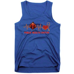 Thanksgiving Heartbeat Turkey Public Health Doctor Funny Gift Tank Top