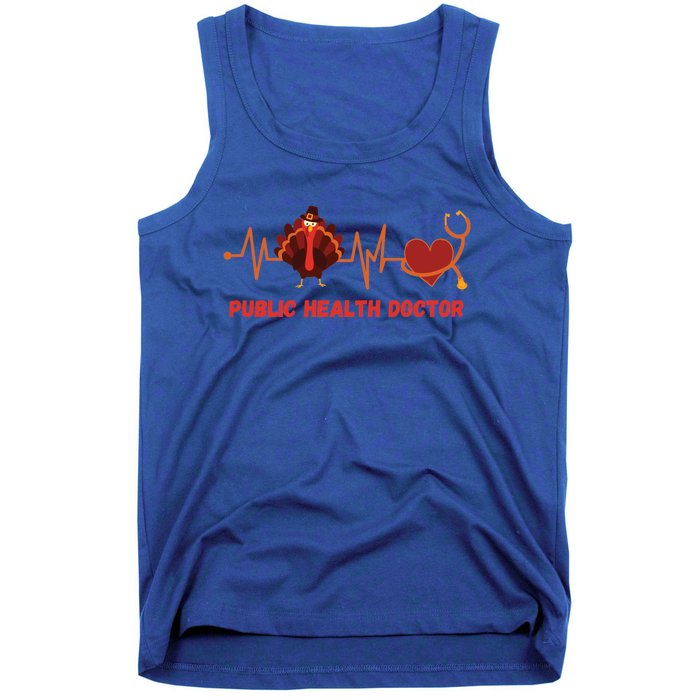 Thanksgiving Heartbeat Turkey Public Health Doctor Funny Gift Tank Top