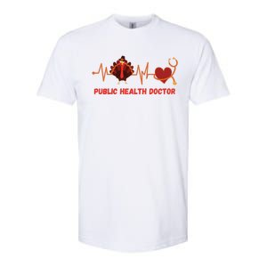 Thanksgiving Heartbeat Turkey Public Health Doctor Funny Gift Softstyle CVC T-Shirt