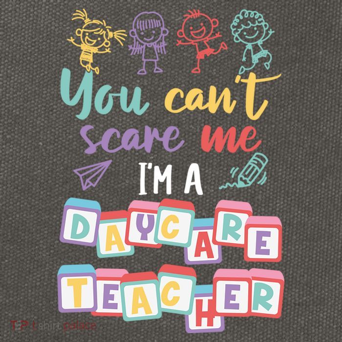 Tiny Hu Tamer You CanT Scare Me IM A Daycare Teacher Gift Cotton Canvas Backpack